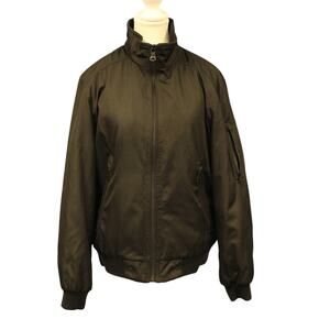 Calvin Klein Men's Matte Logo Zip Bomber Jacket Size Sm Black Insulated